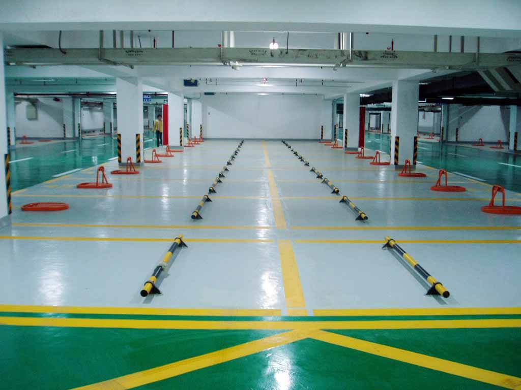 黄浦停车场车位划线厂家|地下车库划线厂家价格 